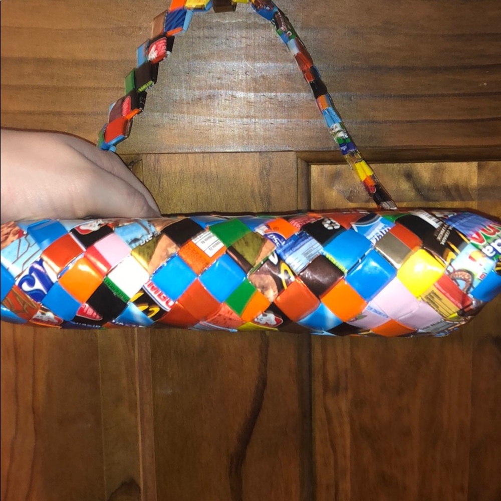 Candy Wrapper Blue And Multi Colored Small Purse - image 6